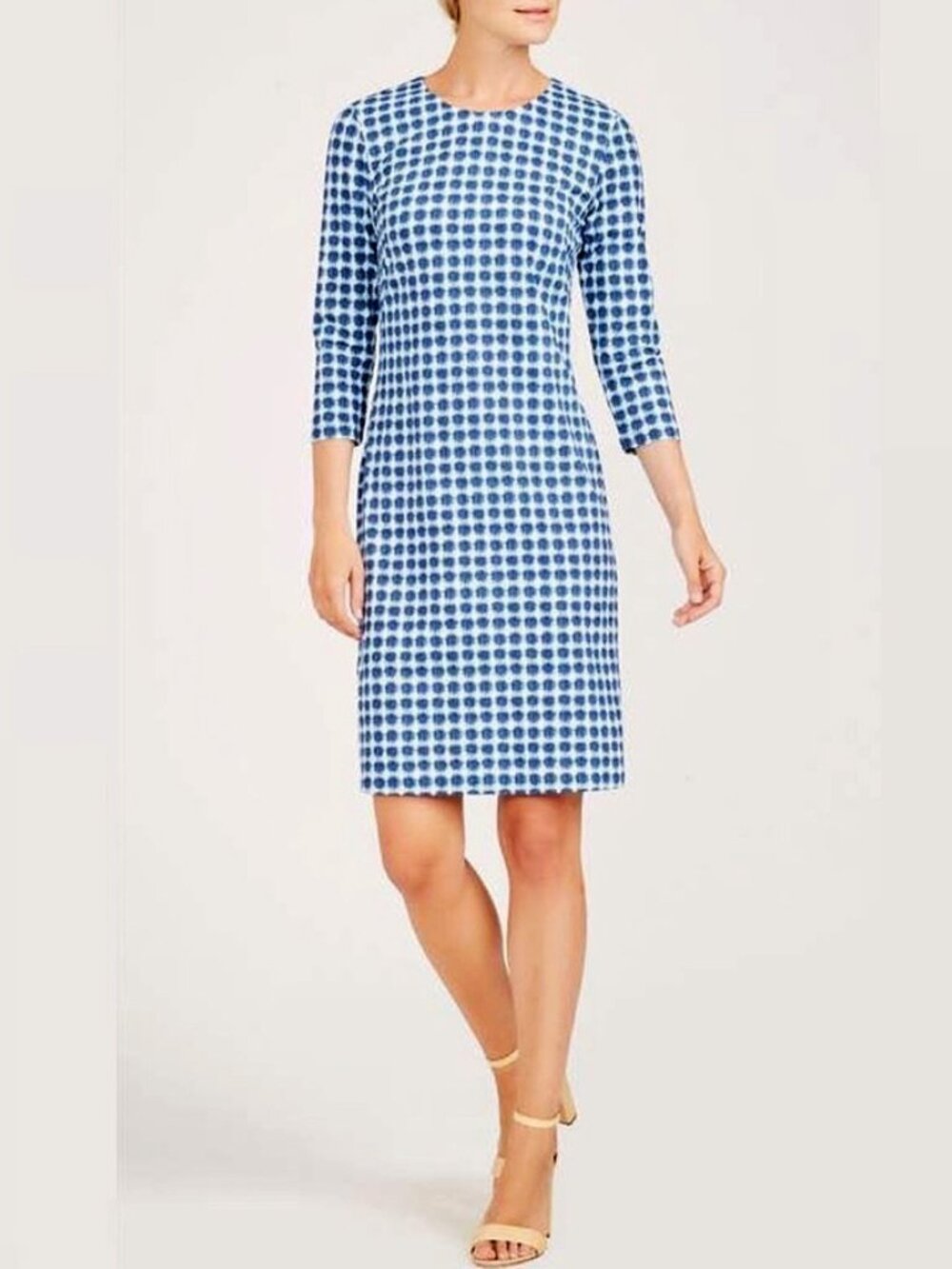 J. McLaughlin Sofia Catalina Cloth 3/4 Sleeve Shift Dress